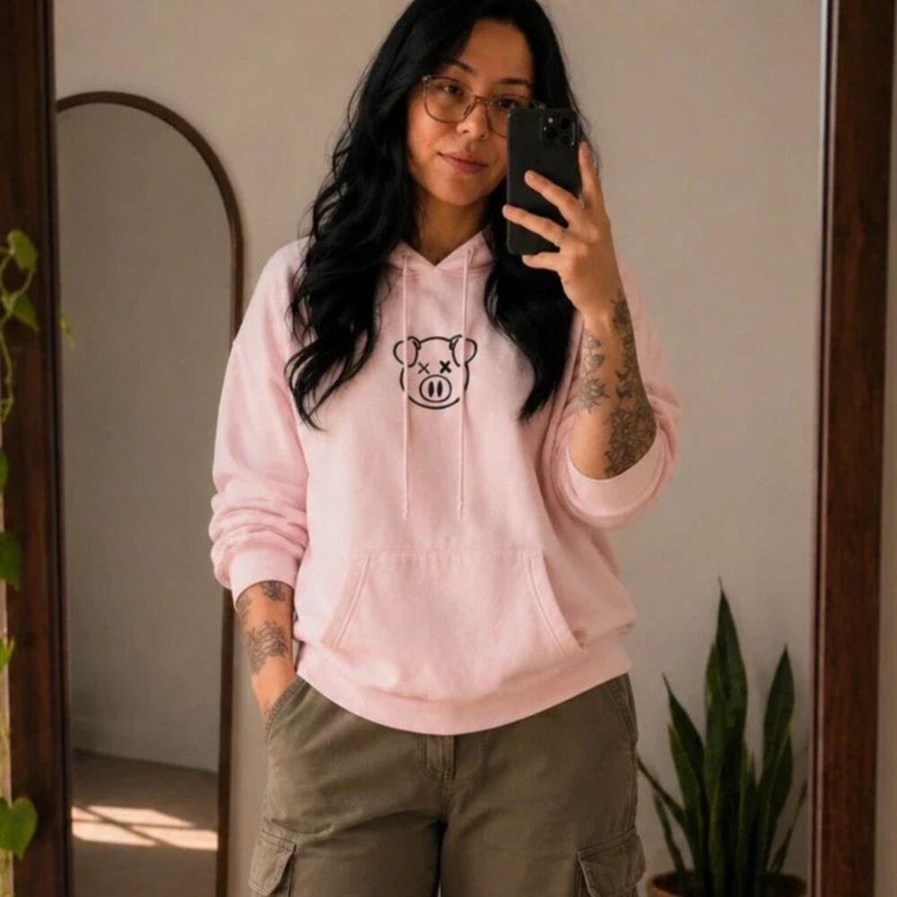 Shane Dawson Pink Pig Hoodie Size M